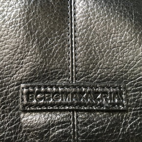 BCBG Mazxazria Pebbled Black Leather Bag - Picture 6 of 13